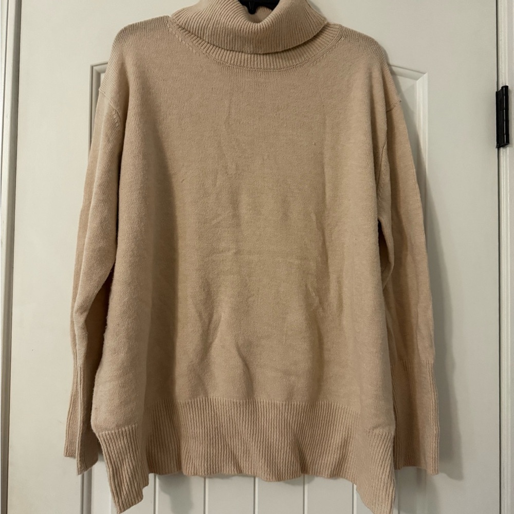 Vici Soft Beige Turtleneck Sweater